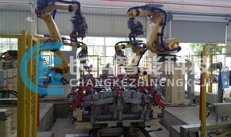 汽車點焊車間安裝示教發(fā)那科機(jī)器人